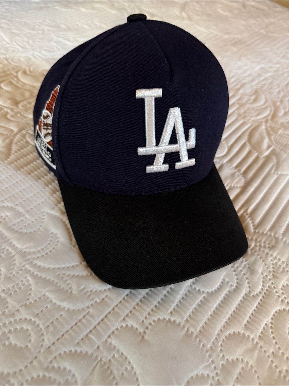 New Era Kids LA Baseball Cap - Navy Crown with Black Brim